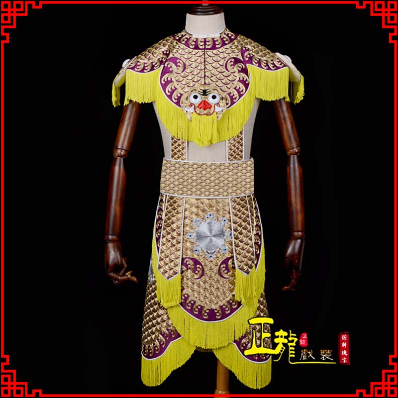 长寿武将士兵云肩鱼鳞侉子